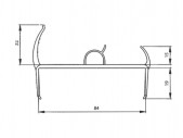 PVC door profile 85 mm