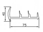 Rubber profiles 75 mm