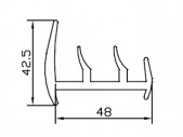 Rubber profiles 48 mm