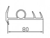 Rubber profiles 80 mm